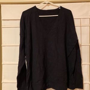 Black V-neck  sweater